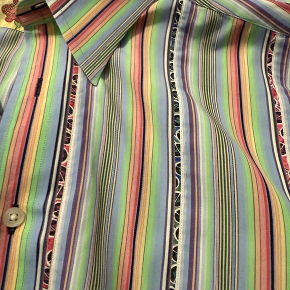 Robert Graham Multicolor Striped Men's Shirt-Like new-Size XL - Picture 9 of 10